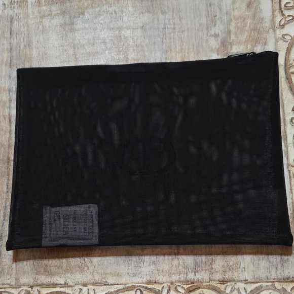 Christian Dior Mesh Zip Pouch – Black (New in Box) - Picture 2 of 5